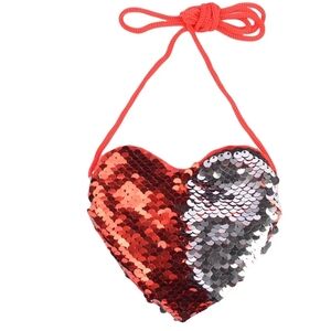 Girls Mini Heart Crossbody Coin Purse